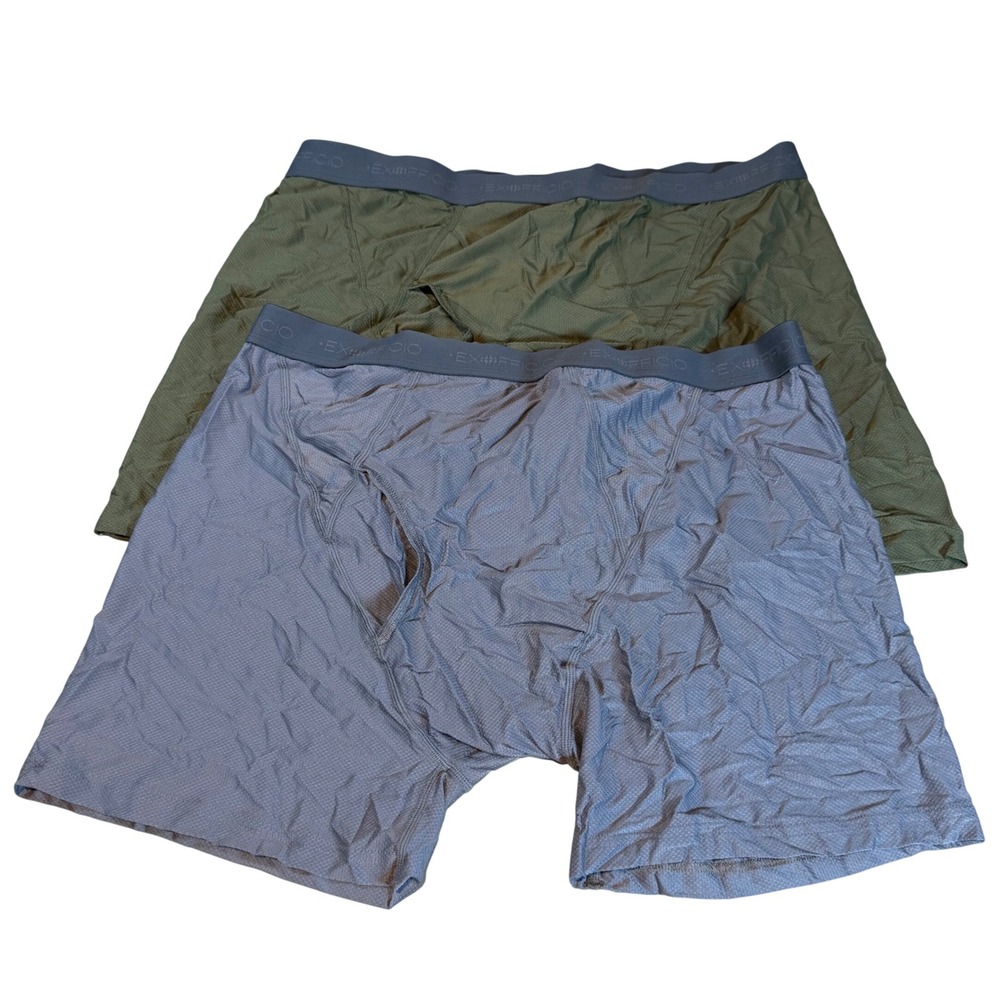 ExOfficio Give-N-Go 2.0 Mens Boxer Brief 2 Pack Steel Onyx Nori L 12416713